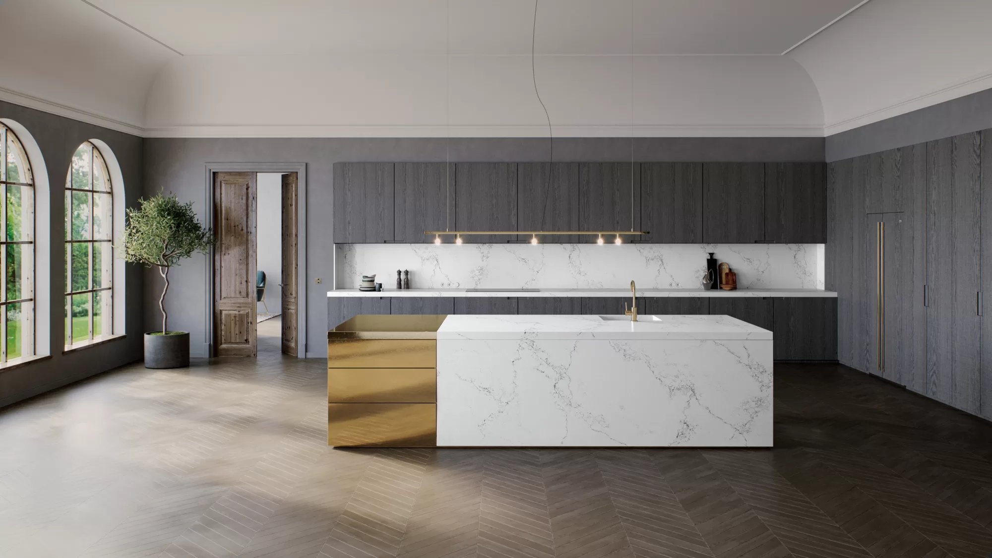 Composiet keukenblad Empira White ASWA Keukens