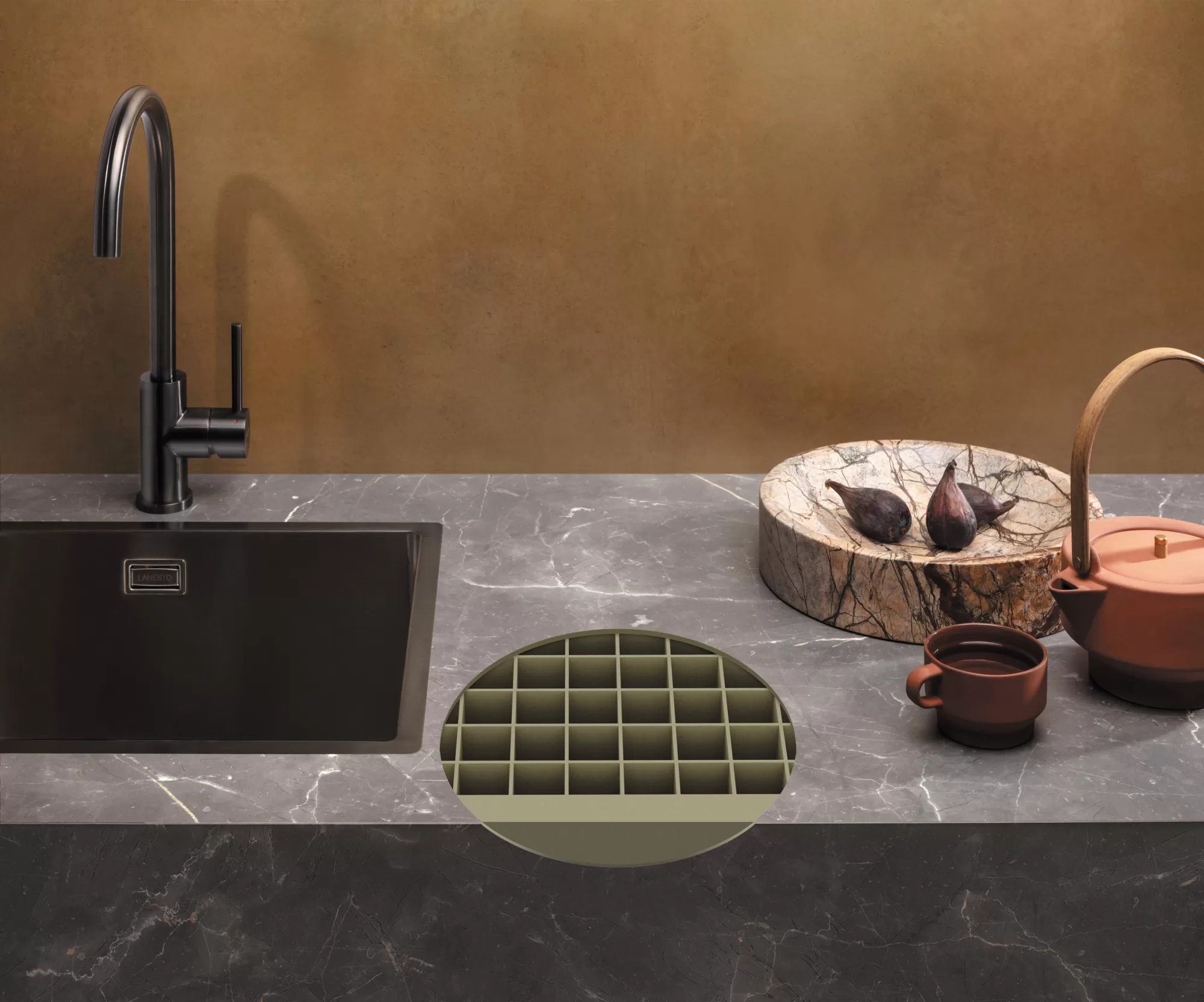 Greengridz keukenblad Top Laminaat Statue Grey Greenpanel ASWA Keukens