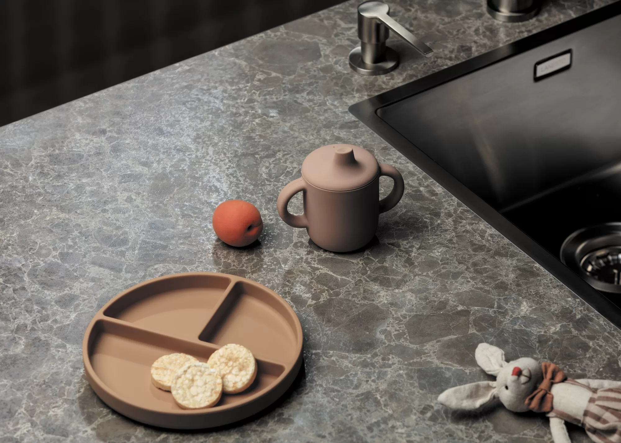 Kunststof keukenblad Toplaminate Riverstone liggend ASWA Keukens