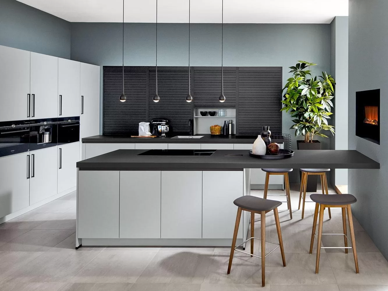 Blauwe keuken ASWA Keukens
