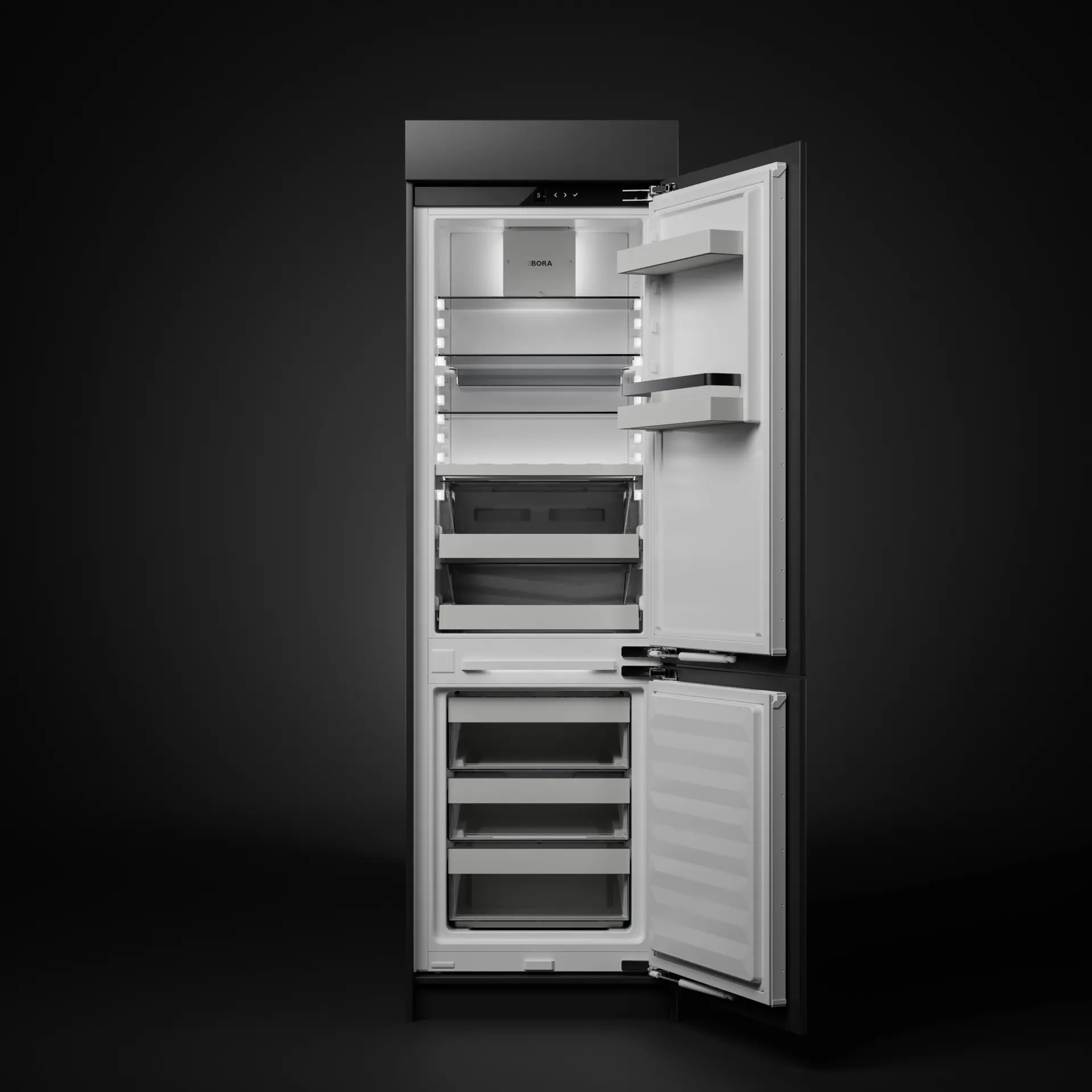 BORA Cool Combi koelvriescombinatie met koelkast en vriesgedeelte
