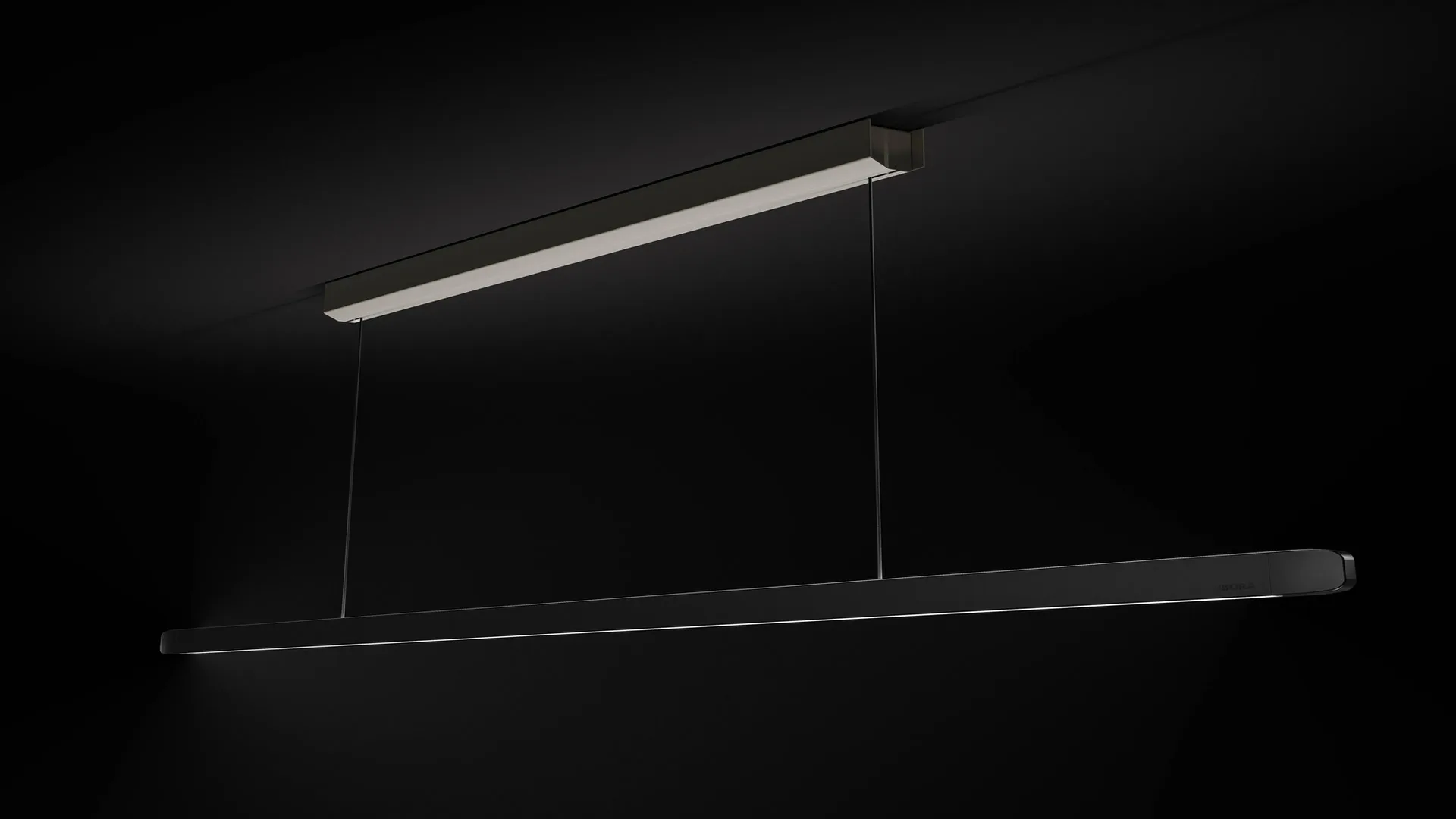 BORA Horizon lineaire hanglamp in zwart