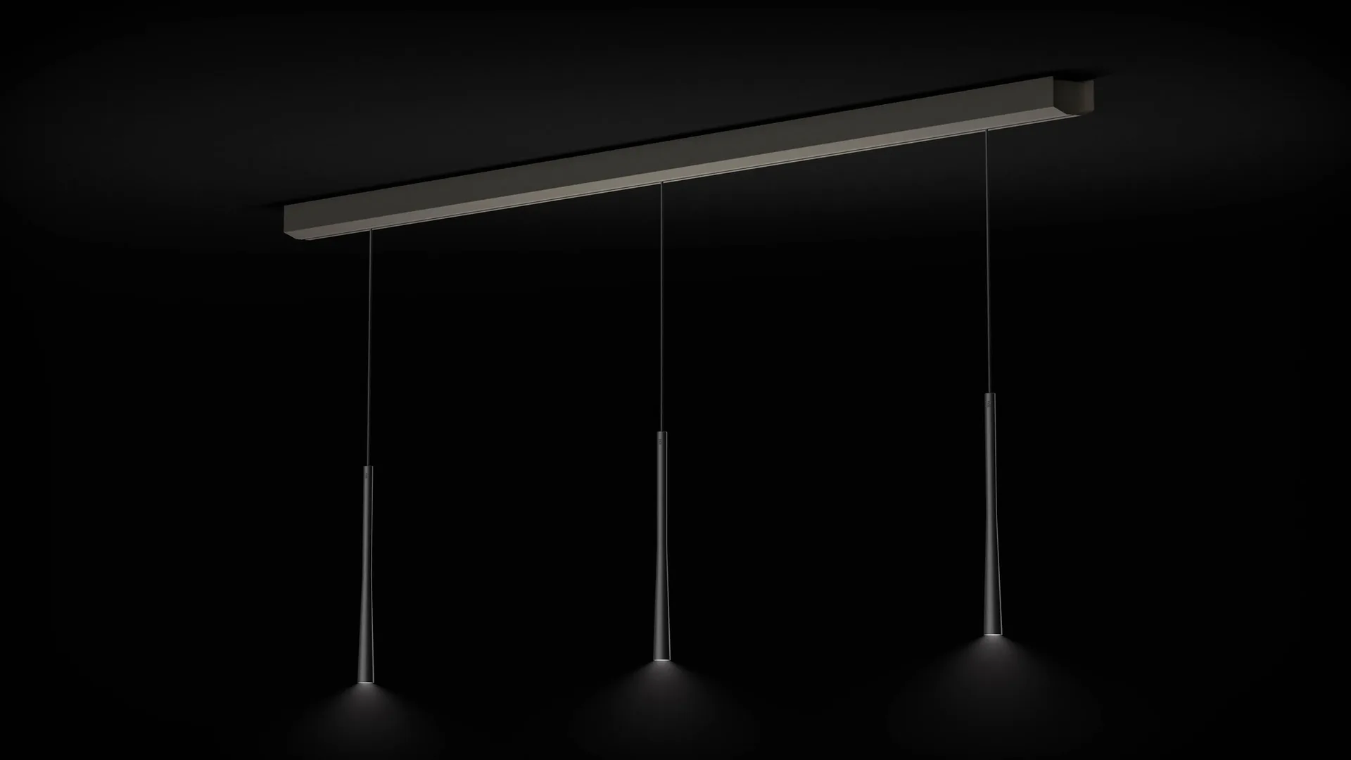BORA Stars verticale hanglampen in zwart