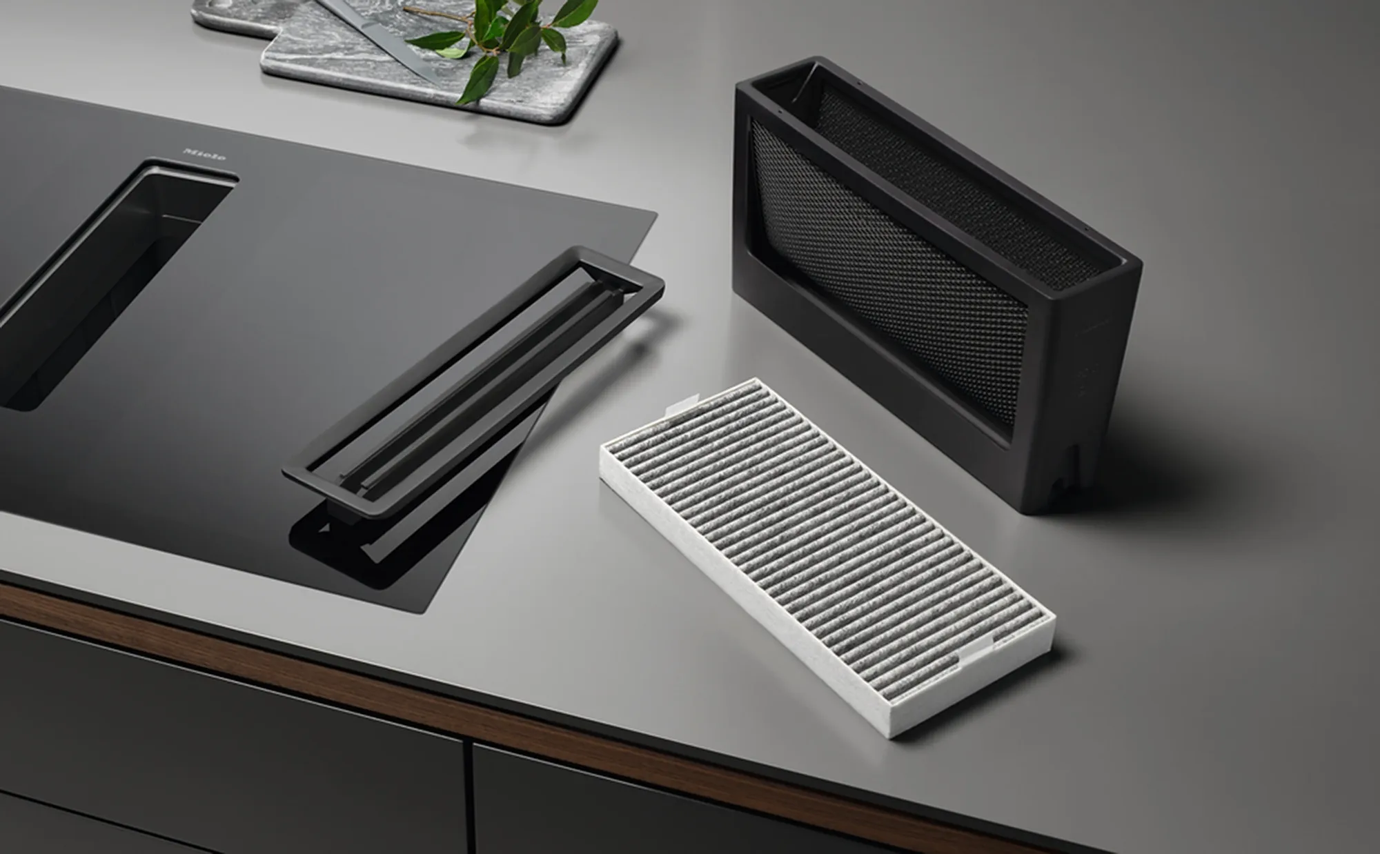 Miele kookplaat met afzuiging filter schoonmaken ASWA Keukens