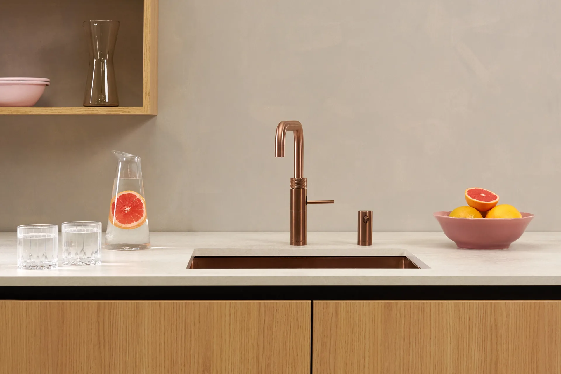 Quooker Fusion Square Rosé Koper ASWA Keukens