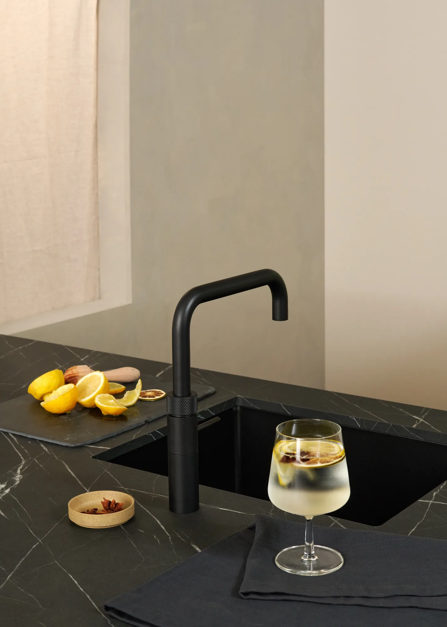 Quooker Fusion Black Square Zwart ASWA Keukens