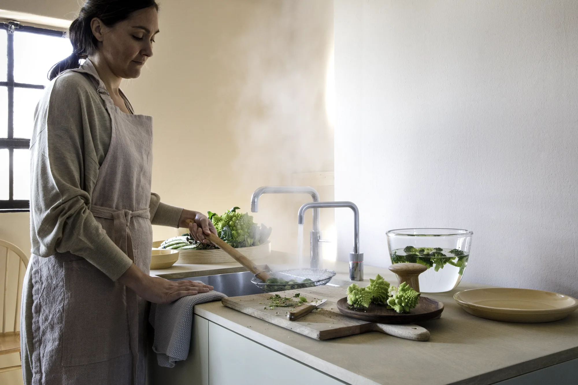 Quooker Nordic Twintaps Square Chrome ASWA Keukens