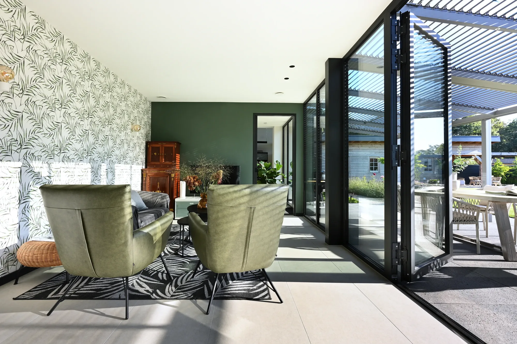 Landelijk moderne villa glazen schuifpui Exclusief project The Art of Living ASWA Keukens 205392