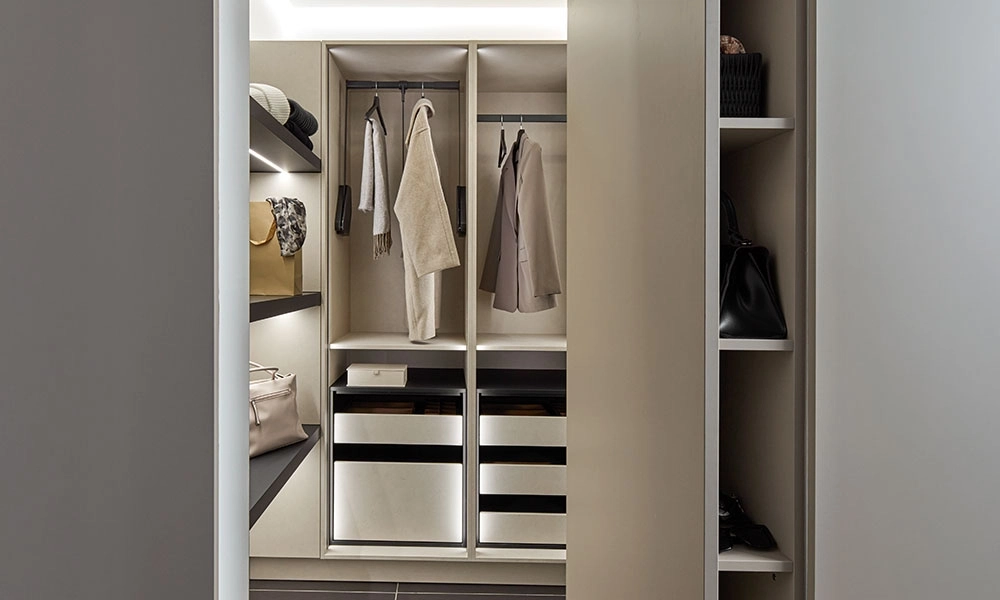 Pronorm begehbare garderobe mit stauraum flur