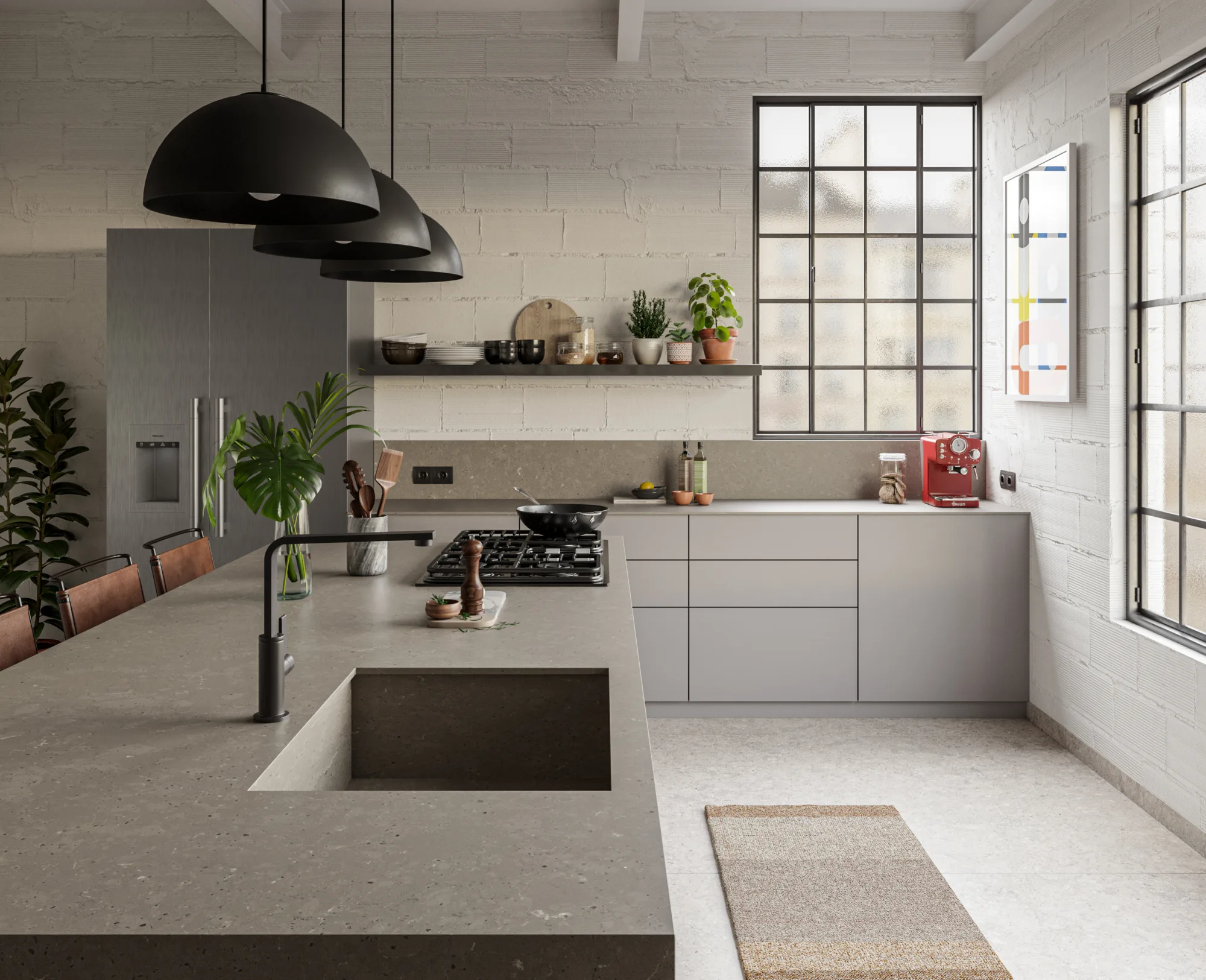 Jetstone composiet keukenblad Brass Relish, ASWA Keukens