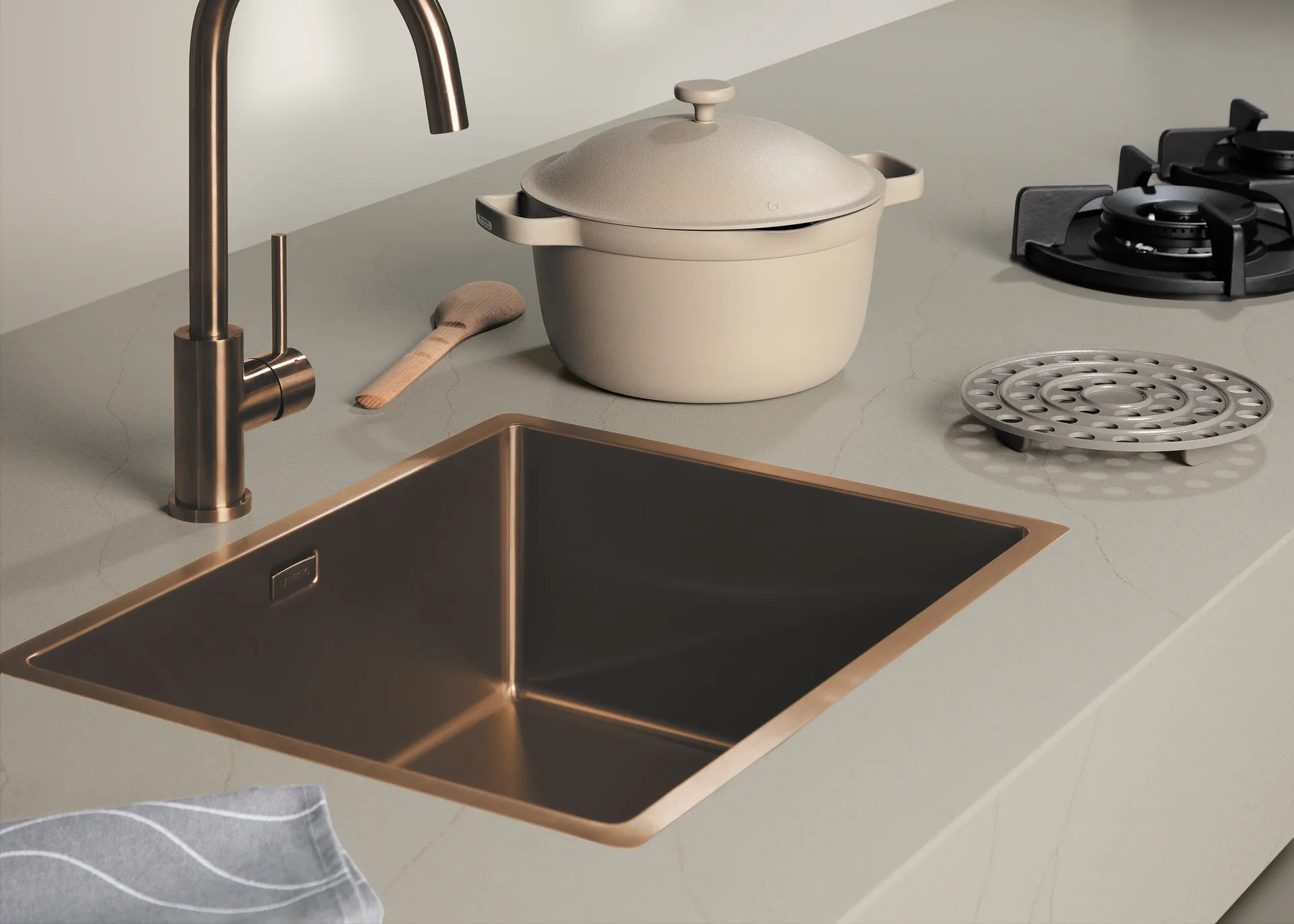Cosmolite Grey Argo Keukenblad Dekker Selsiuz Lanesto Copper PITT cooking ASWA Keukens
