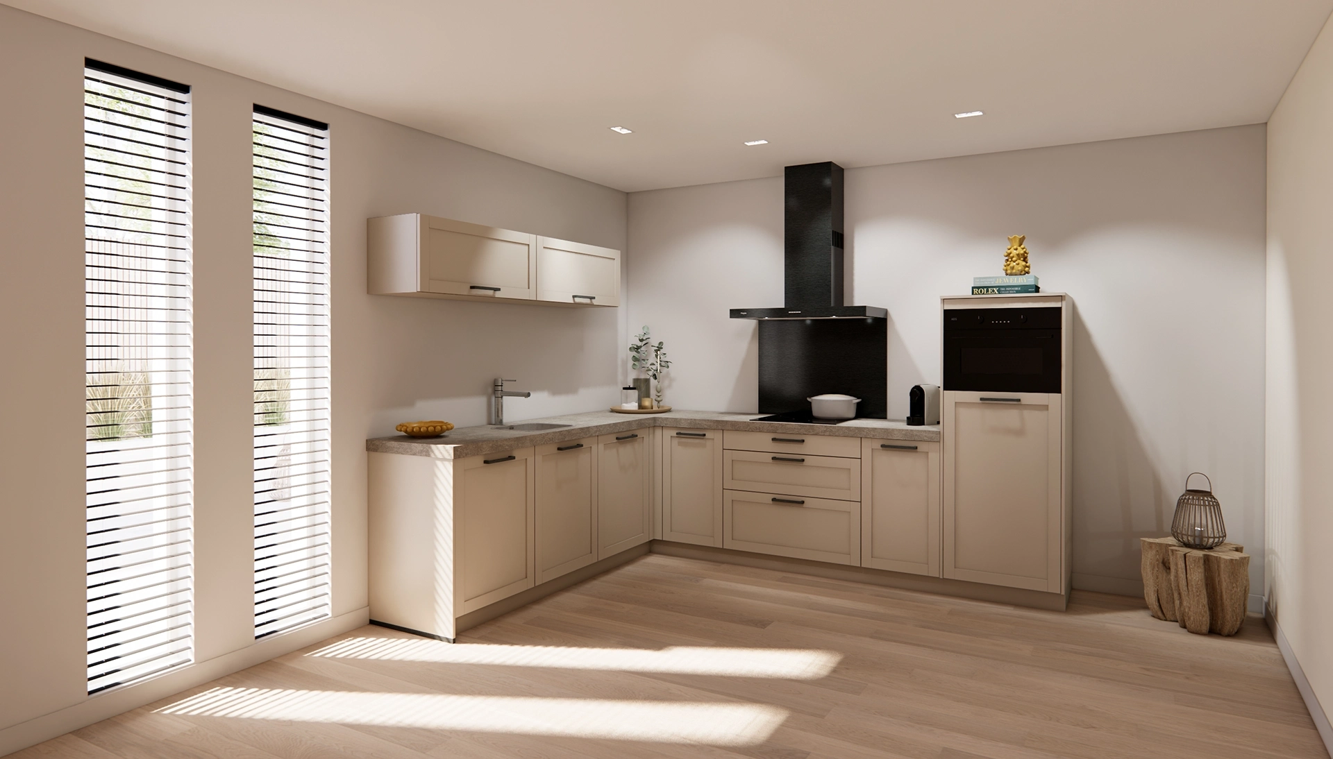 Eigentijdse hoekkeuken