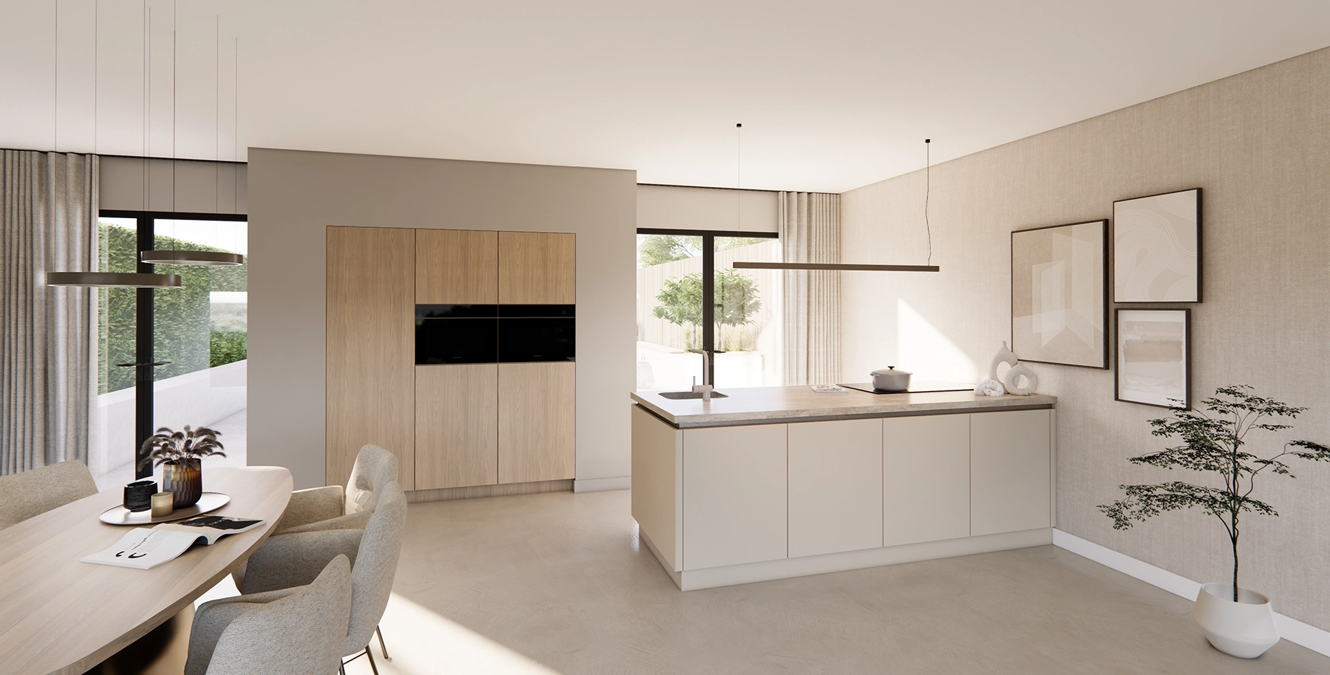 Strakke eilandkeuken