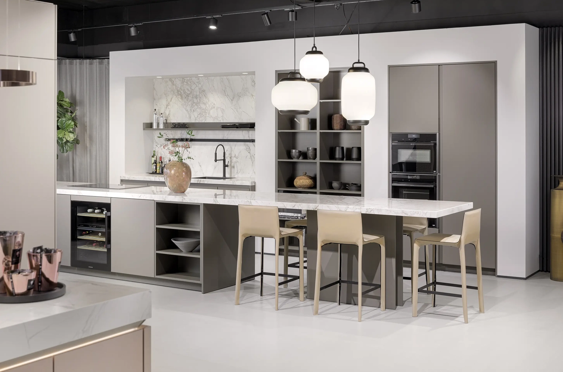 SieMatic leefkeuken in de showroom van Amstelveen.