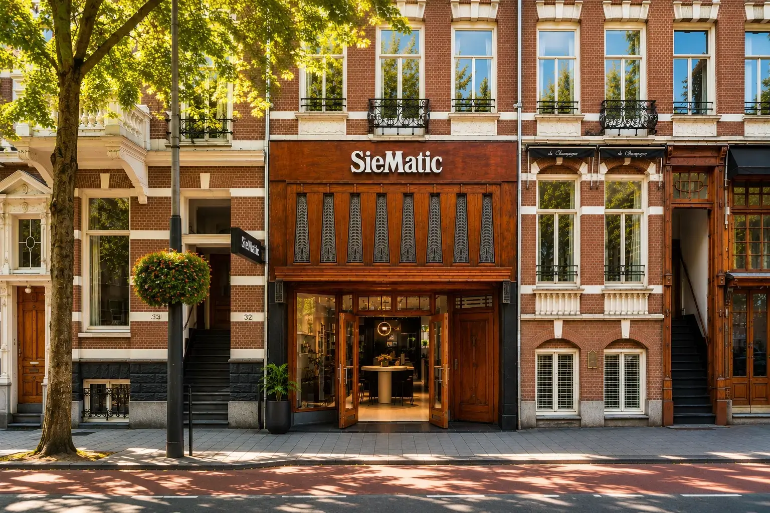 Entree van de SieMatic showroom in Amsterdam