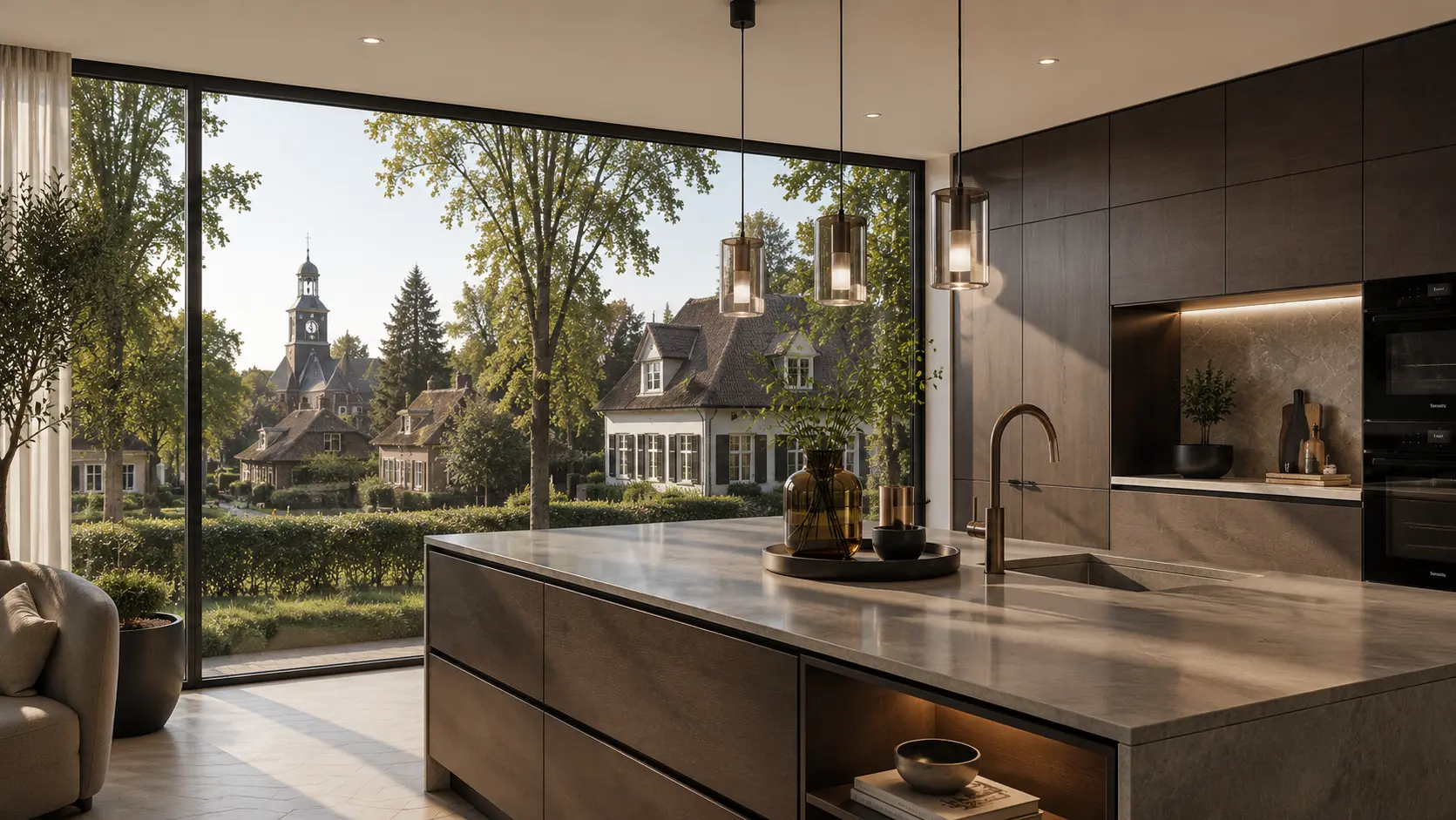 SieMatic Kitchen in Laren with a Luxury Cooking Island and Custom Interior