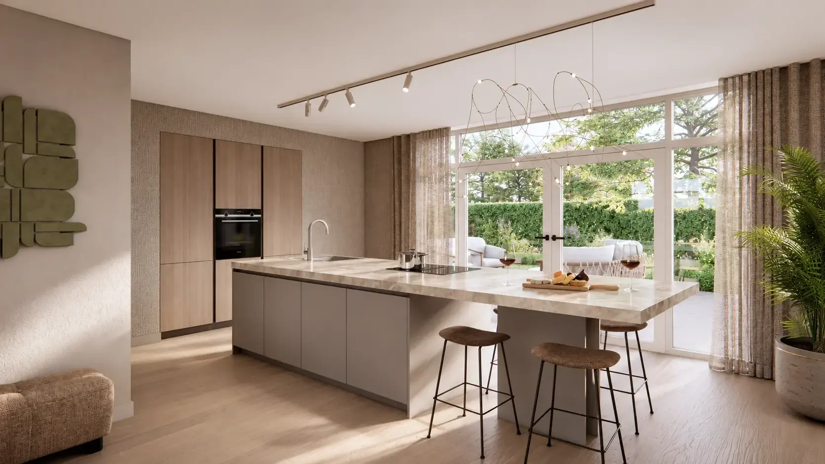 SieMatic leefkeuken met kookeiland en tafelbar vanaf €26.435