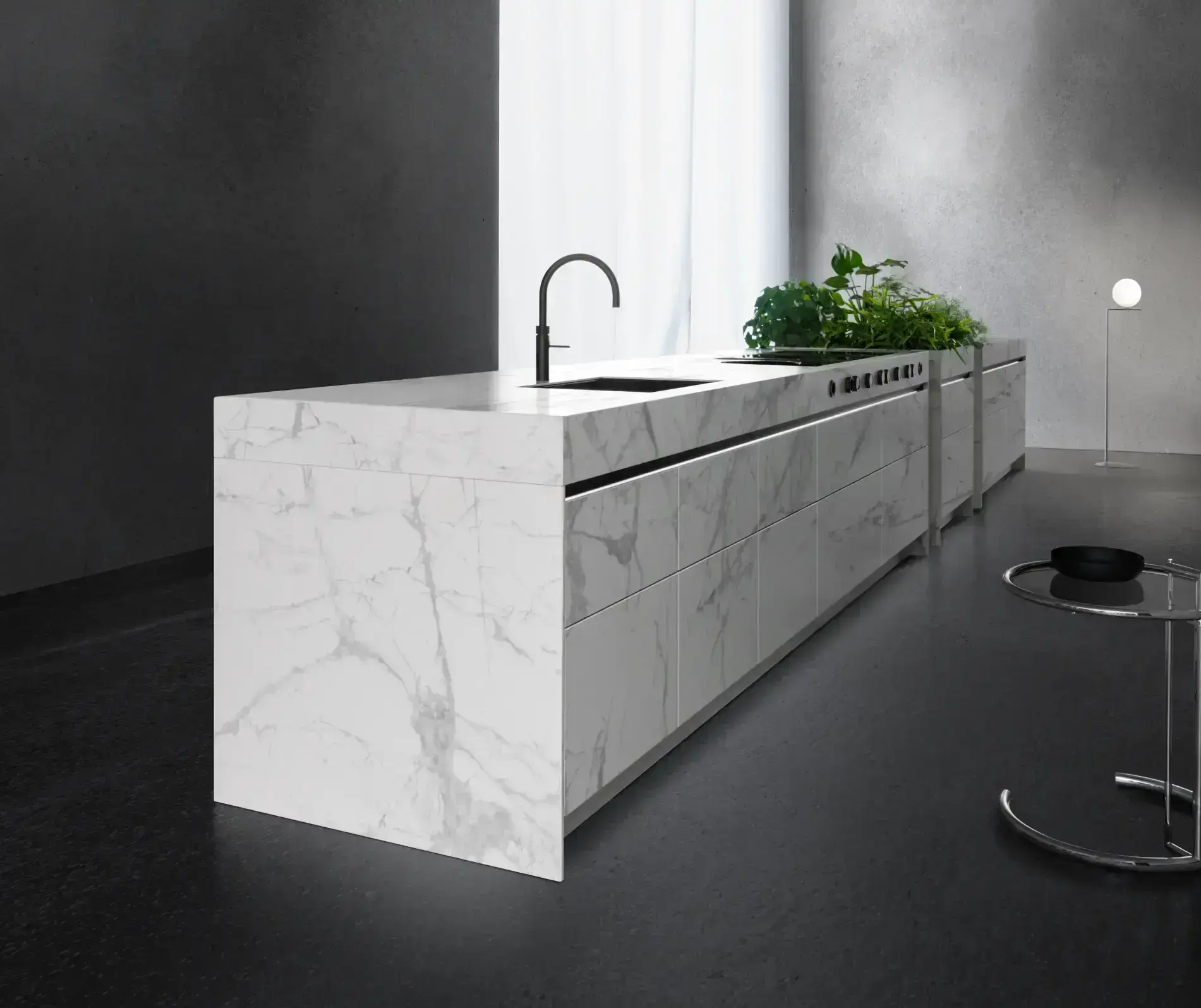 SieMatic keuken met keramisch werkblad en duurzame keramische afwerking.