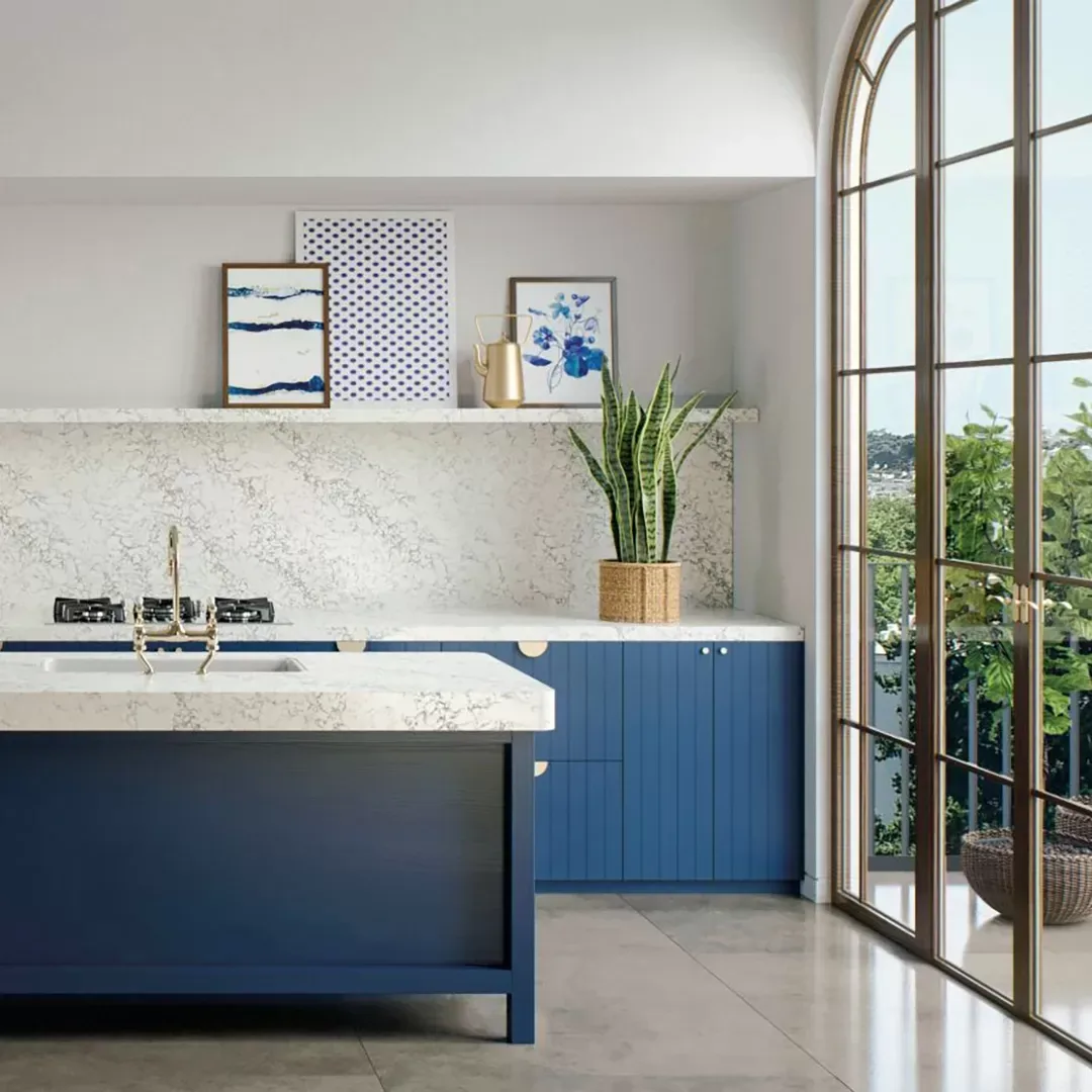 Blauwe keuken Arabetto, ASWA Keukens